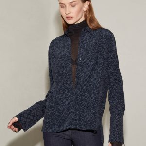 Ellie Shirt Blouse Blue Print
