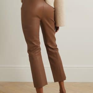 By Malene Birger Florentina Leather Trousers Dark Tan