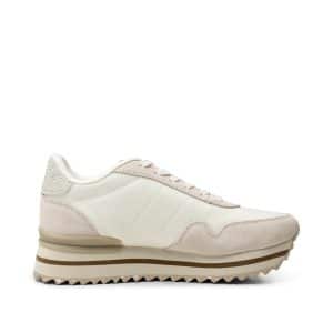 Woden NORA III LEATHER PLATEAU White