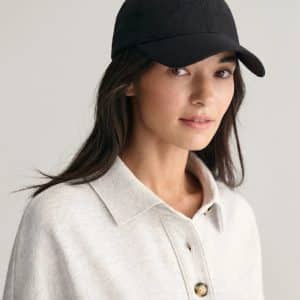 Gant Linen Cap Black