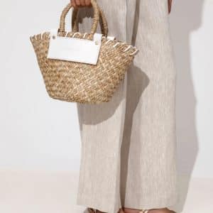 Malina Niki Straw Bag White