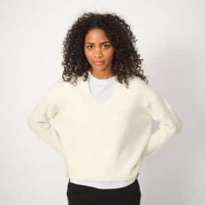 Mos Mosh Thora v-neck Knit Ecru
