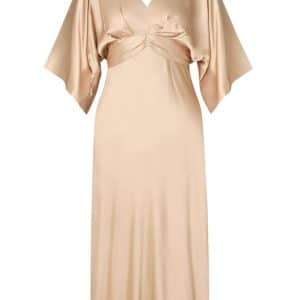 Malina Juno v-neck satin midi Dress