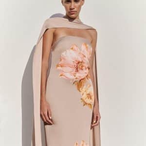 Malina Zelda Scarf detail maxi Dress