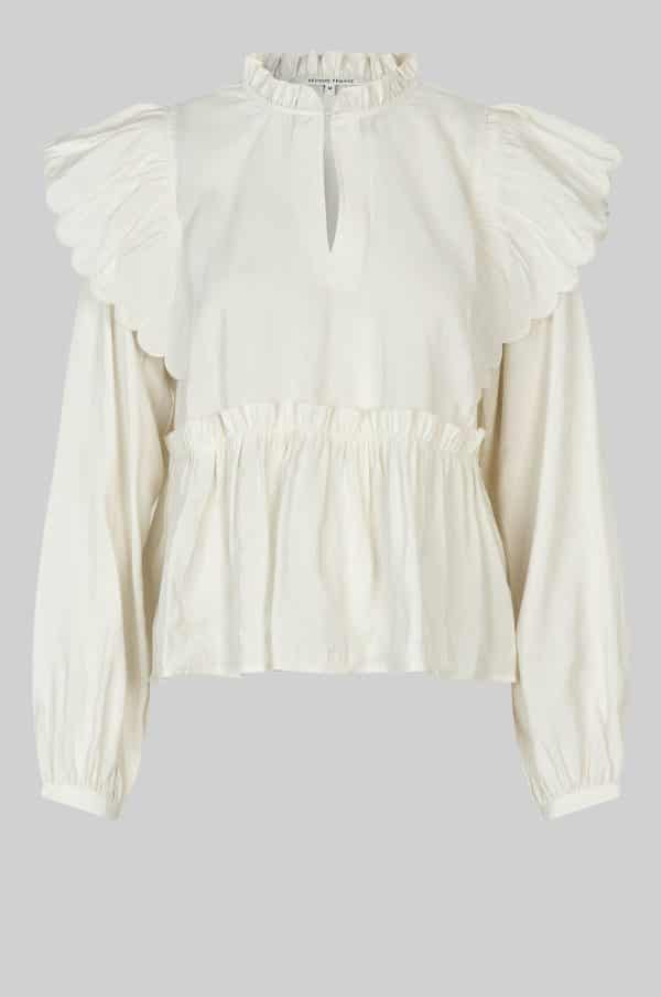 Second Female Terra Frill Blouse White - Image 2