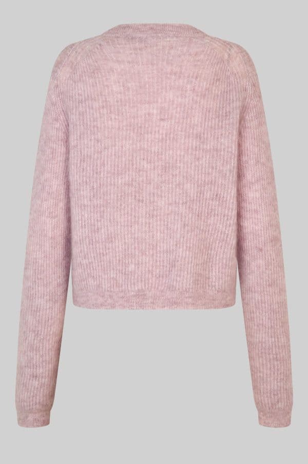 Second Female Andrea Knit Rib LS Cardigan Sepia Rose - Image 2