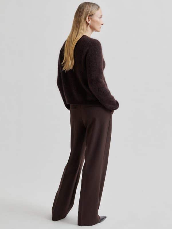 Second Female Andrea Knit Rib LS Cardigan Chocolate Plum - Bild 2