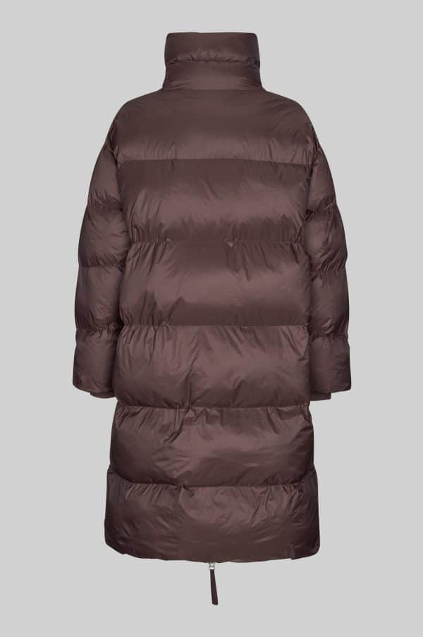 Second Female Riya Long Puffer Jacket Chocolate Plum - Bild 2