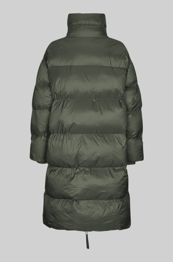Second Female Riya Long Puffer Jacket Beluga - Image 3