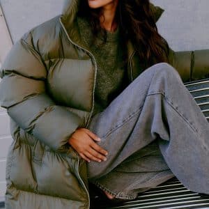 Second Female Riya Long Puffer Jacket Beluga