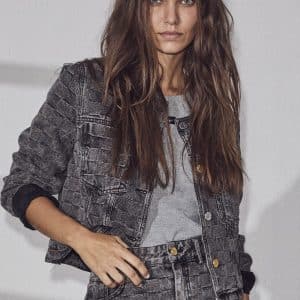HAUTE L’AMITIÉ Square Denim Crop Jacket