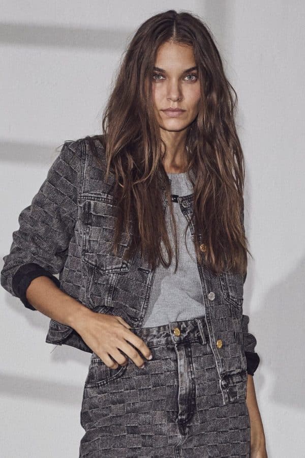 HAUTE L’AMITIÉ Square Denim Crop Jacket