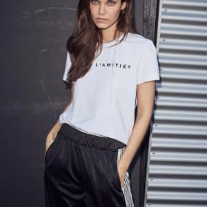 HAUTE L’AMITIÉ Rub Logo Tee White