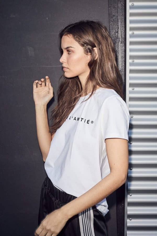 HAUTE L’AMITIÉ Rub Logo Tee White - Image 2