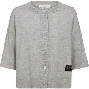 HAUTE L’AMITIÉ Cash SS Cardigan Pearl Melange