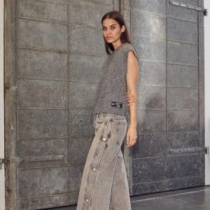 HAUTE L’AMITIÉ Toby Knit Vest Mid Grey Melange
