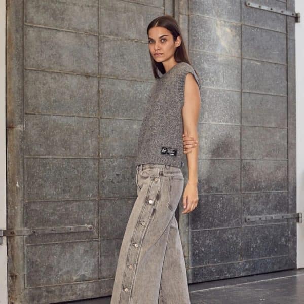 HAUTE L’AMITIÉ Toby Knit Vest Mid Grey Melange