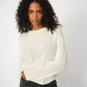 Mos Mosh MMMape O-Neck Knit Ecru