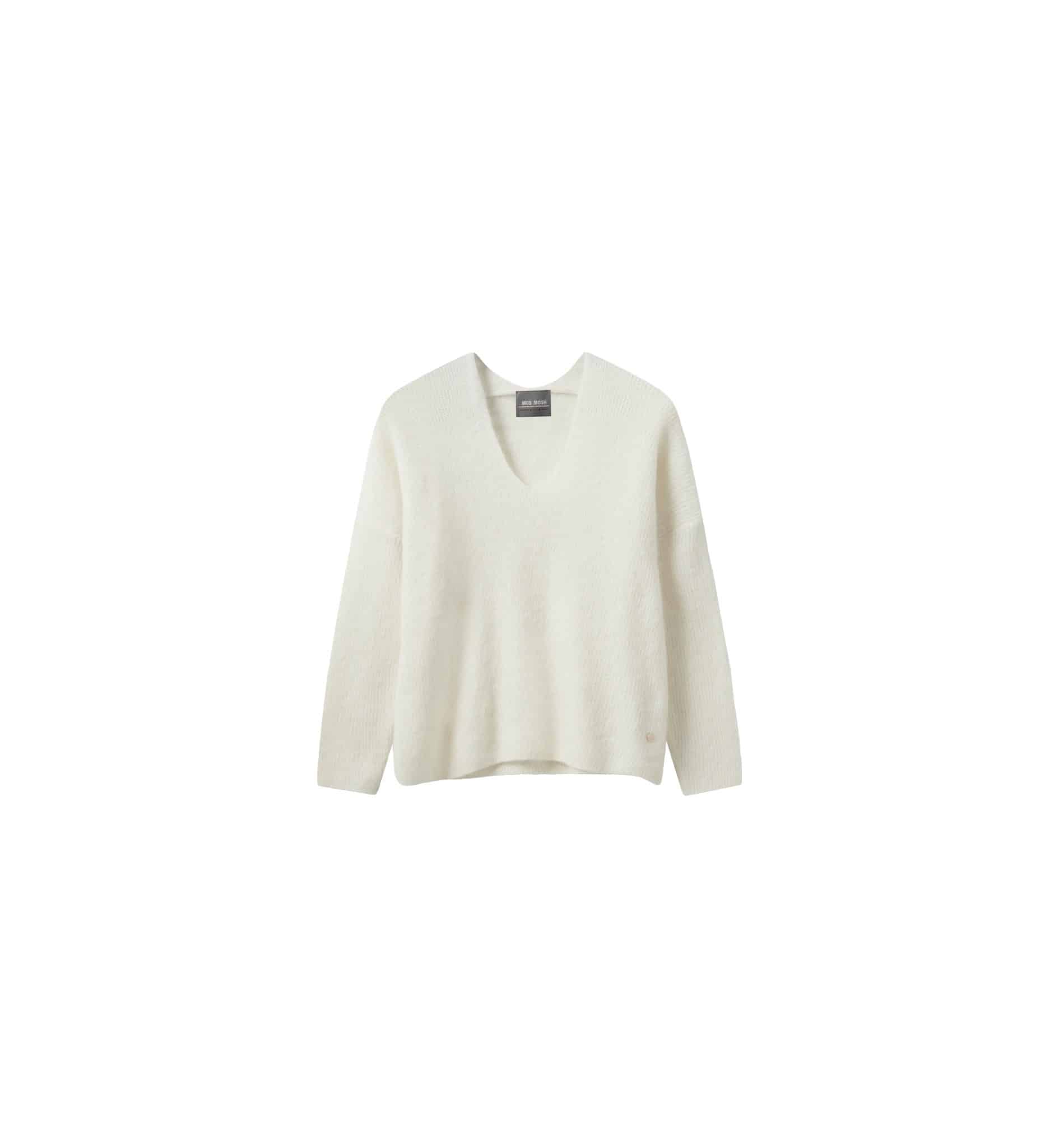 Mos Mosh MMThora V-Neck Knit Ecru - Bild 3