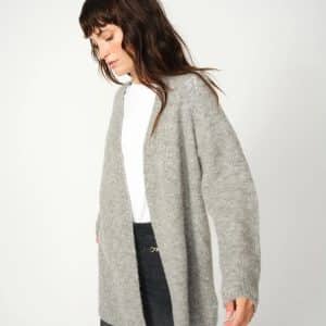 Mos Mosh MMThora Long Cardigan Grey Melange