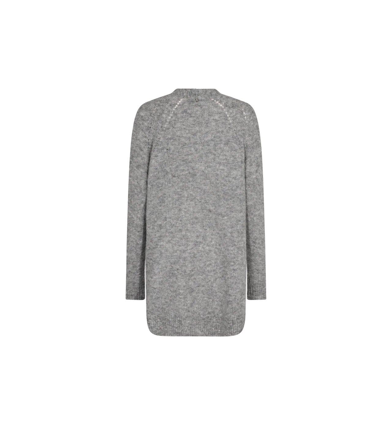 Mos Mosh MMThora Long Cardigan Grey Melange - Bild 4