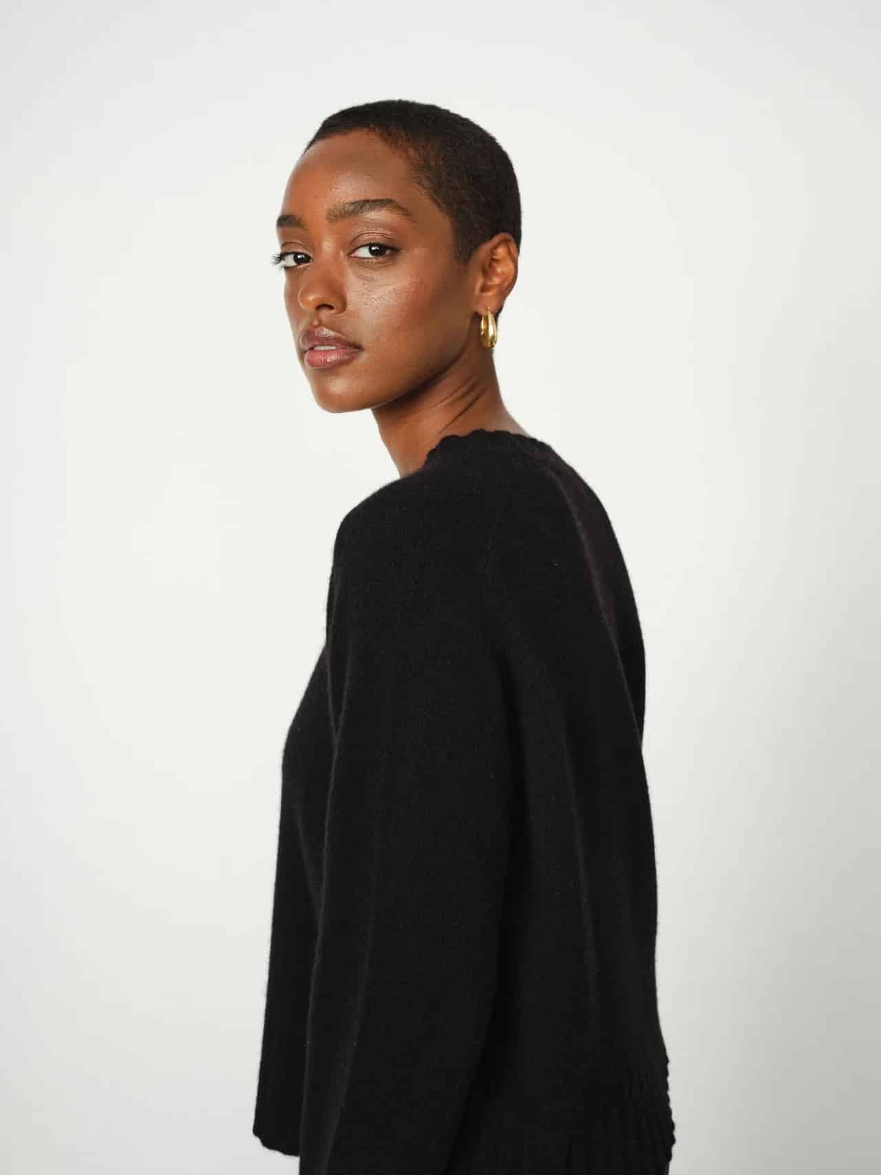 Mos Mosh MMZari Cashmere Crewneck Knit Black - Bild 4