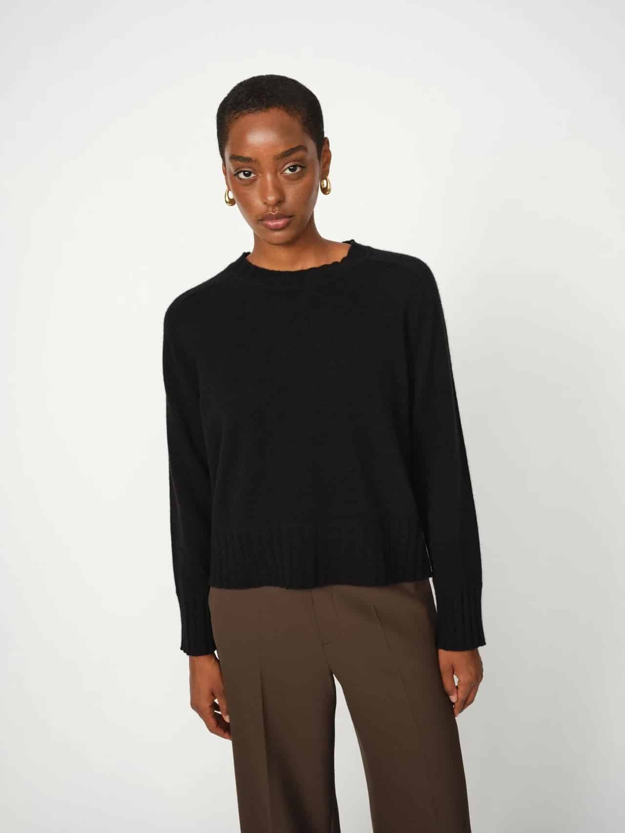 Mos Mosh MMZari Cashmere Crewneck Knit Black