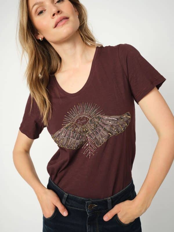 Mos Mosh MMNadine O-SS Deco Tee Fudge - Image 2