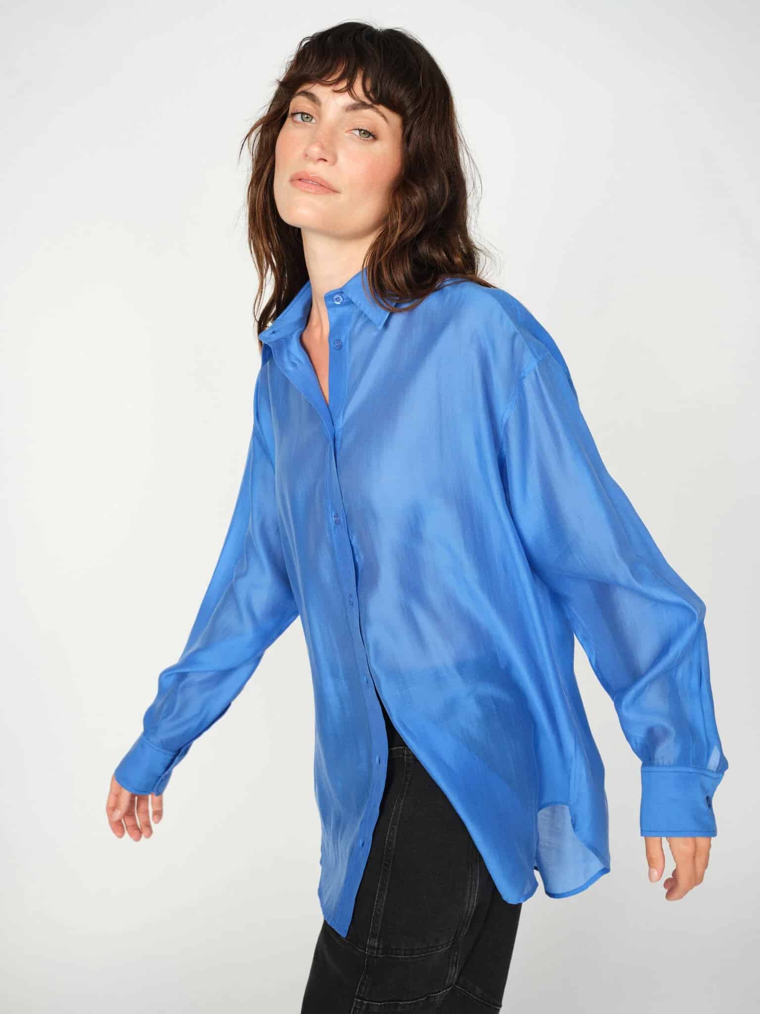 Mos Mosh MMDanika Shear Shirt Blue Lolite