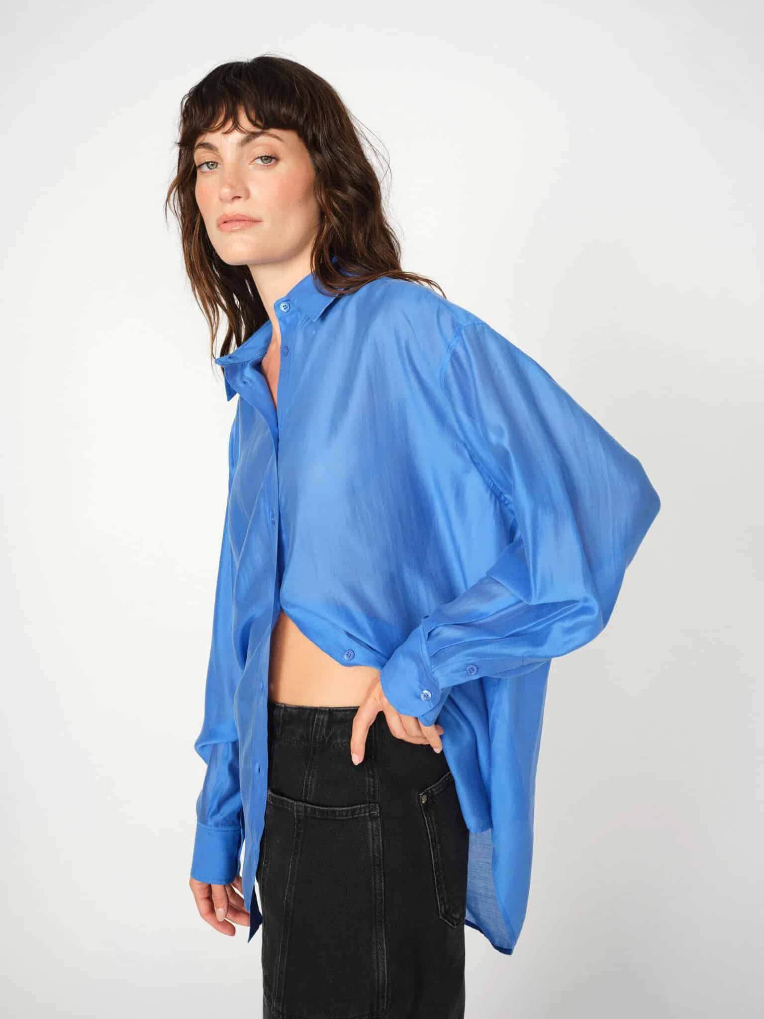 Mos Mosh MMDanika Shear Shirt Blue Lolite - Bild 2