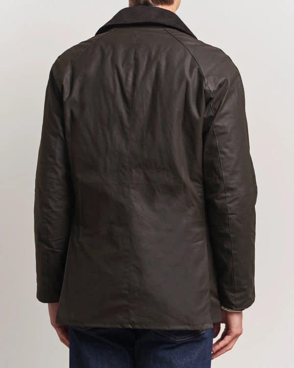 Barbour Ashby Wax Jacket Olive - Image 4