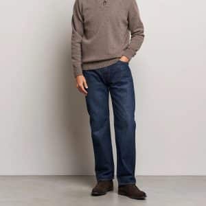 Barbour Essential Lambswool Half Zip Knit Dark Stone