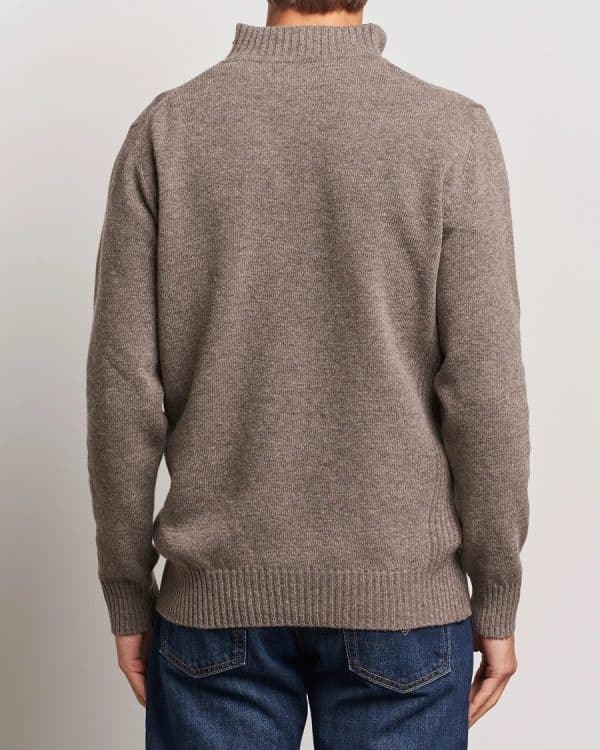 Barbour Essential Lambswool Half Zip Knit Dark Stone - Image 3