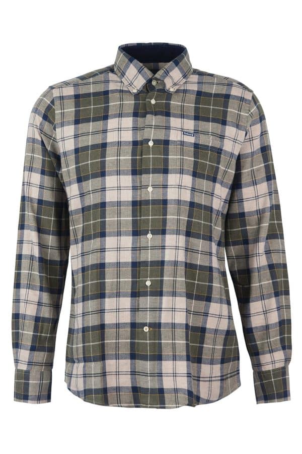 Barbour Fortrose Tailored Tartan Shirt Forest Mist - Image 4