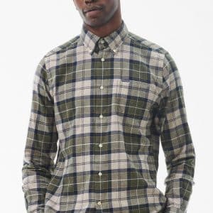 Barbour Fortrose Tailored Tartan Shirt Forest Mist
