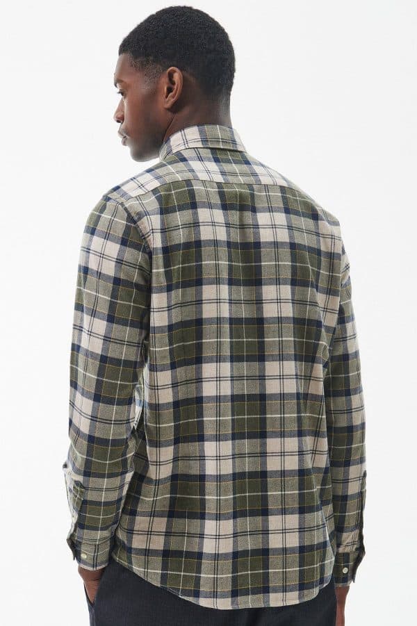Barbour Fortrose Tailored Tartan Shirt Forest Mist - Image 3
