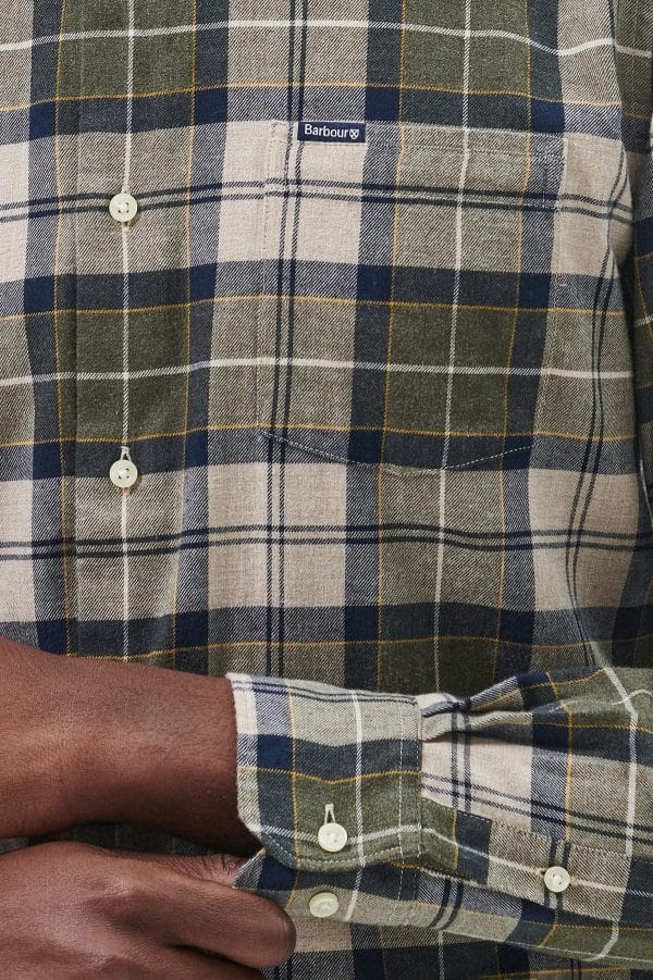 Barbour Fortrose Tailored Tartan Shirt Forest Mist - Image 6