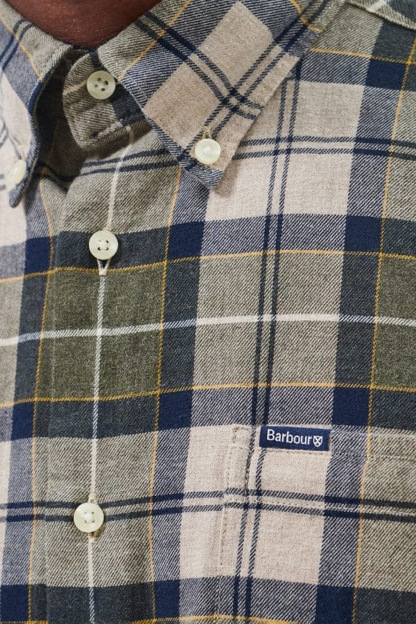 Barbour Fortrose Tailored Tartan Shirt Forest Mist - Image 5