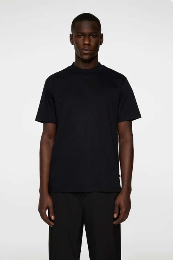 J.Lindeberg Ace Mock Neck T-Shirt Black - Image 2