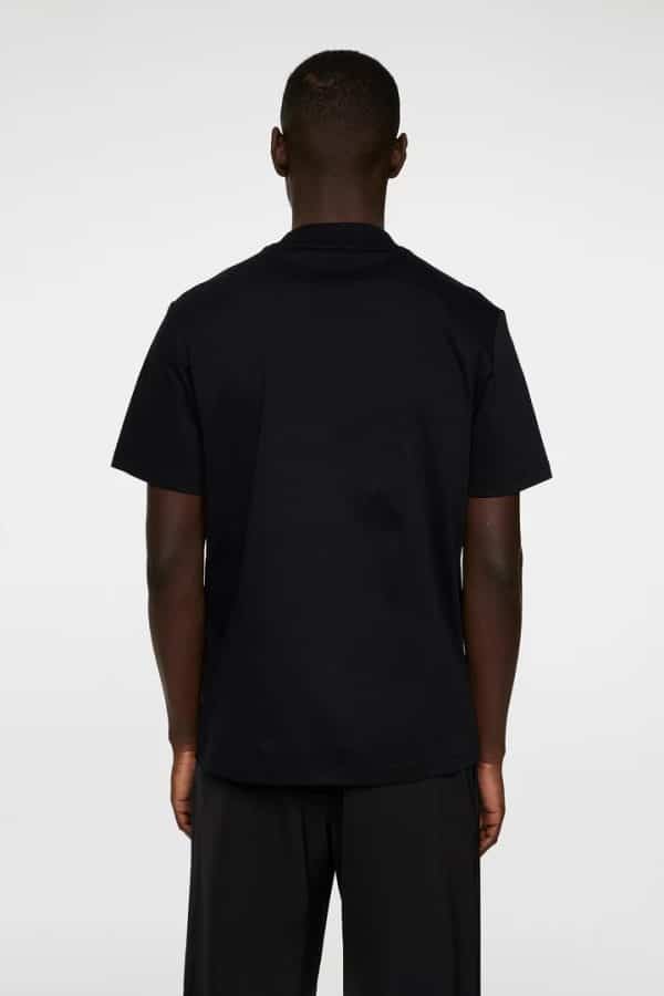 J.Lindeberg Ace Mock Neck T-Shirt Black - Image 3