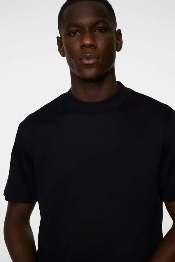 J.Lindeberg Ace Mock Neck T-Shirt Black - Image 5