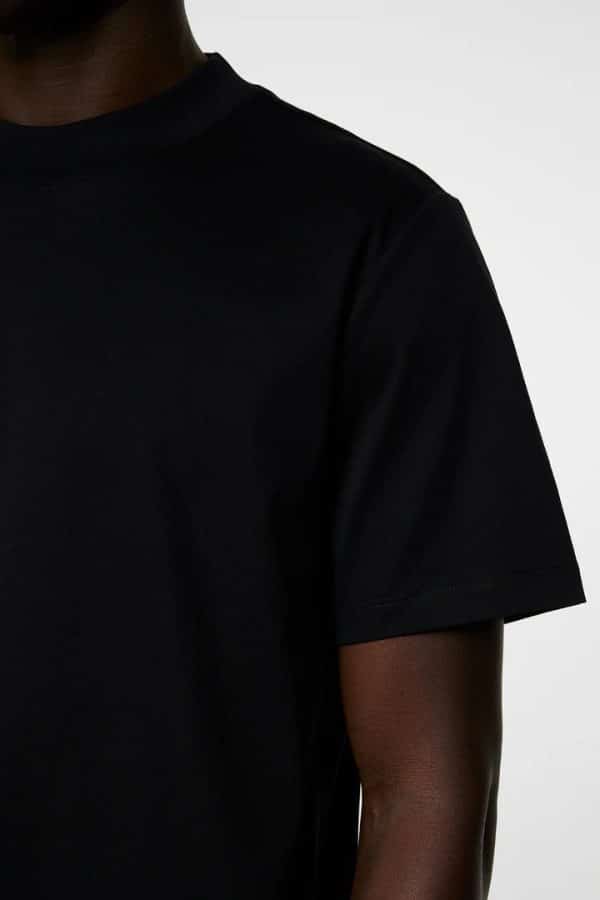 J.Lindeberg Ace Mock Neck T-Shirt Black - Image 6