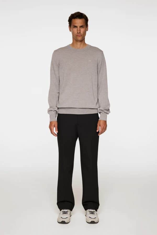J.Lindeberg Keane Merino Crew Neck Light Grey Melange