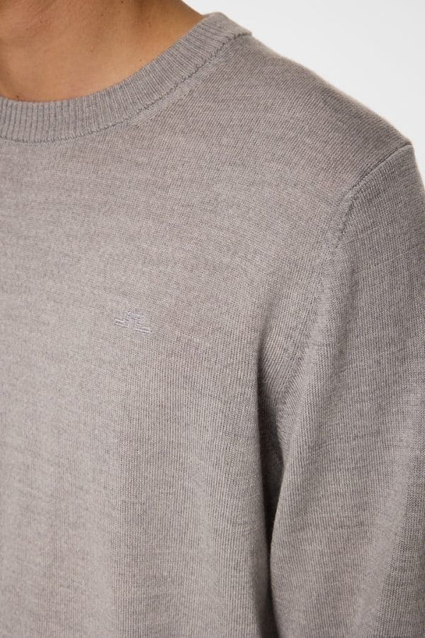 J.Lindeberg Keane Merino Crew Neck Light Grey Melange - Image 6