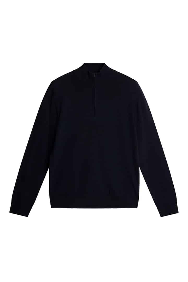 J.Lindeberg Kiyan Merino Quarter Zip Navy - Image 4