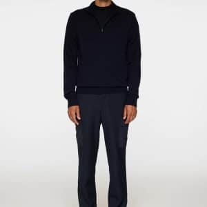 J.Lindeberg Kiyan Merino Quarter Zip Navy