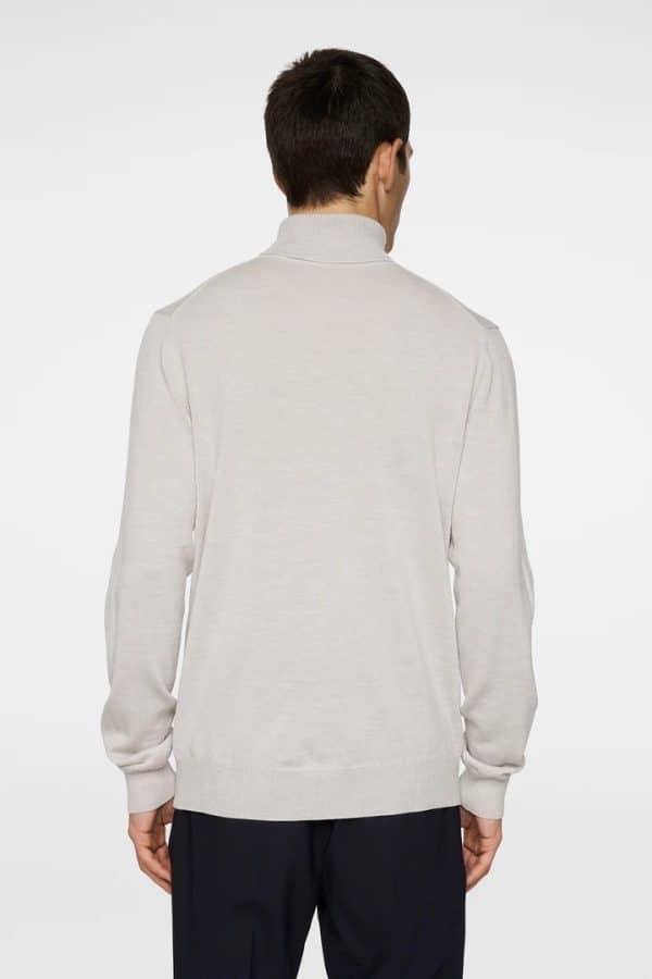 J.Lindeberg Kaden Merino Turtle Neck Moonbeam Melange - Image 3