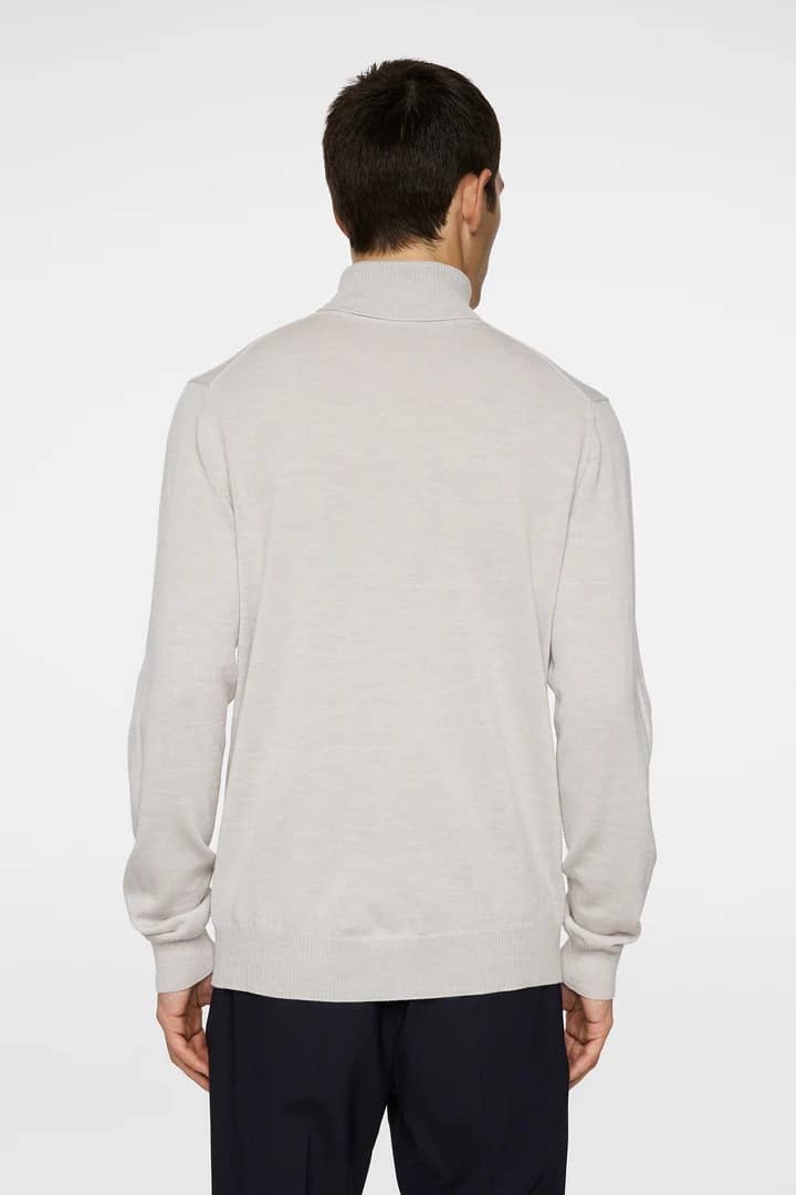 J.Lindeberg Kaden Merino Turtle Neck Moonbeam Melange - Image 3