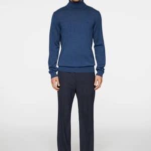 J.Lindeberg Kaden Merino Turtle Neck Vintage Indigo Melange