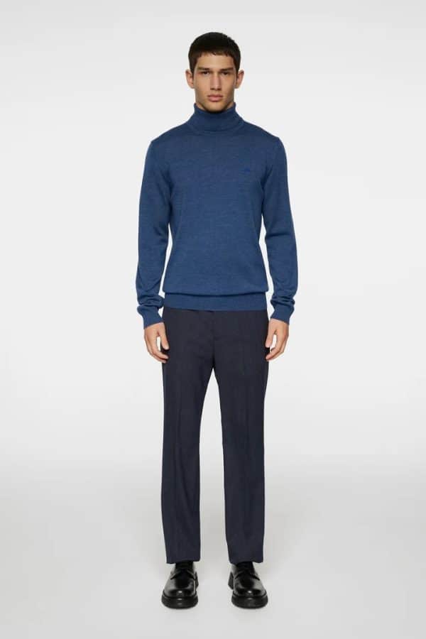J.Lindeberg Kaden Merino Turtle Neck Vintage Indigo Melange